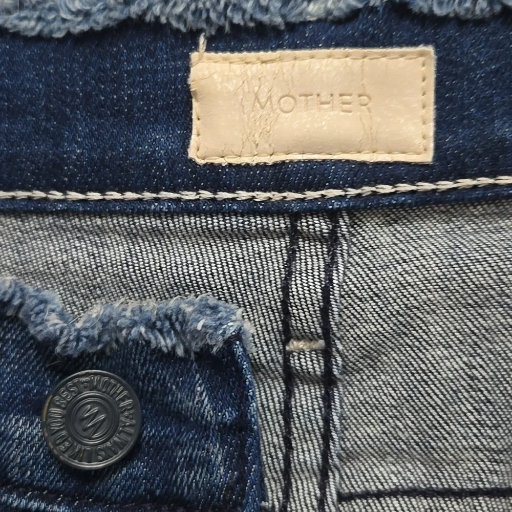 Mother Double Fray Vagabond‎ Jeans in Take The Edge Off Size 30 Distressed USA